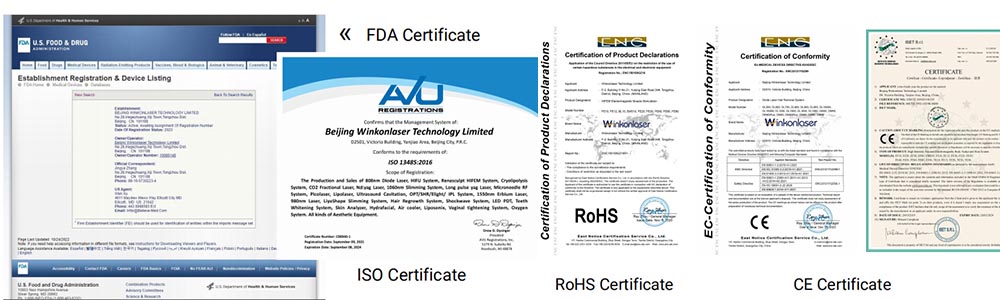Máquina de depilación láser profesional con certificación Winkonlaser aprobada por la FDA