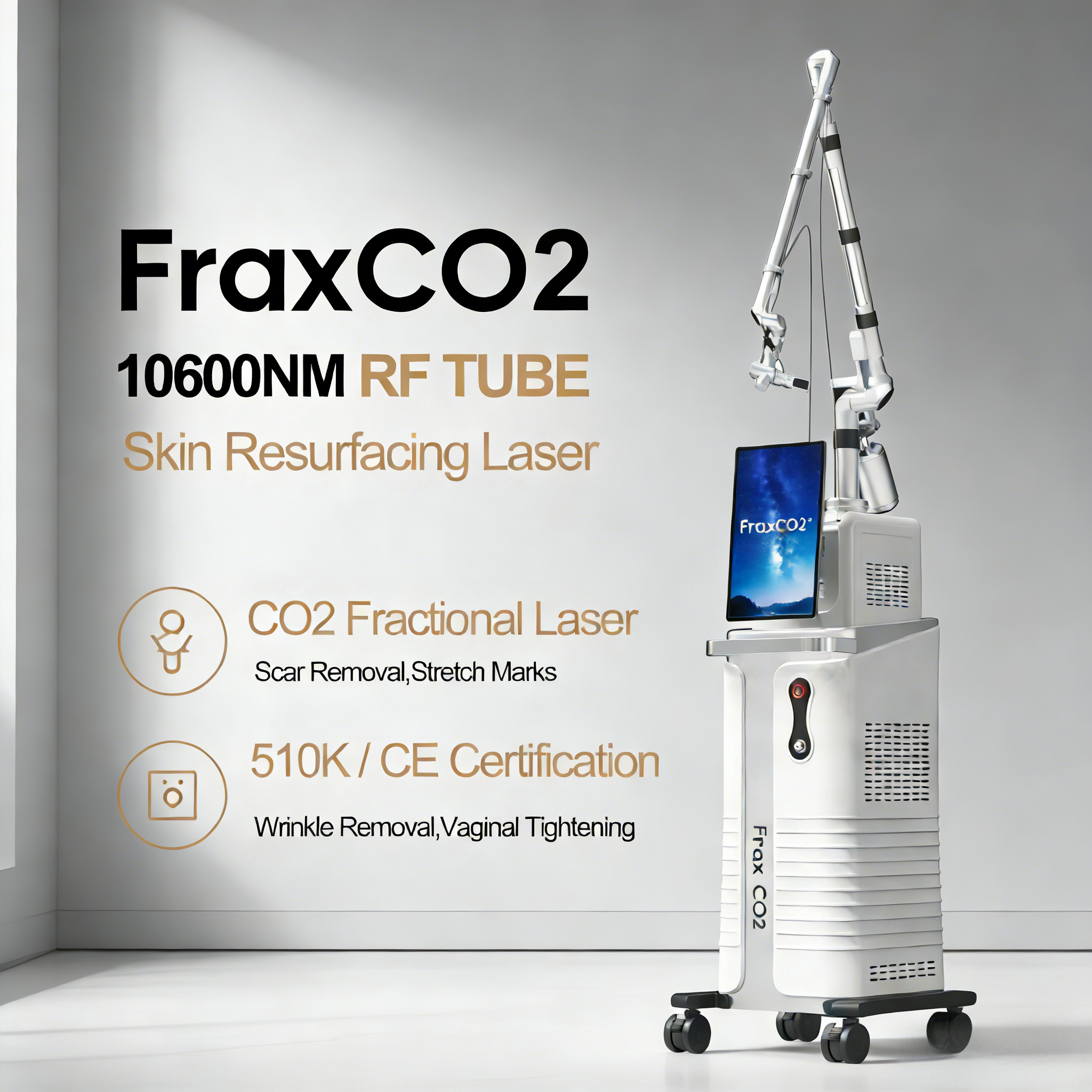 100w co2 fractional laser machine
