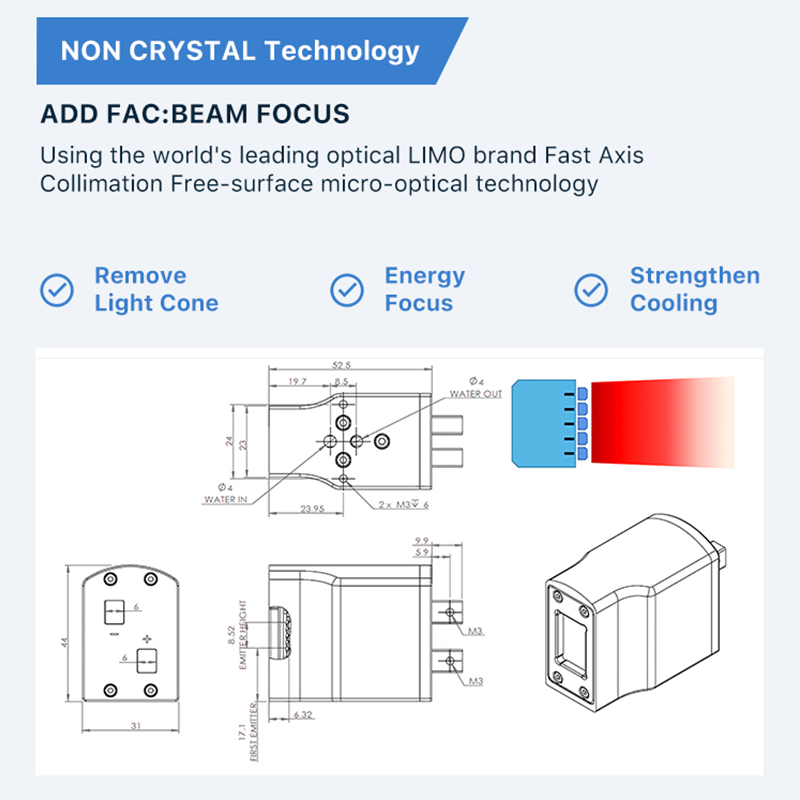 non crystal diode laser technology