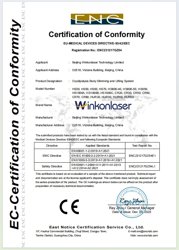 CE MDD — Cryolipolysis