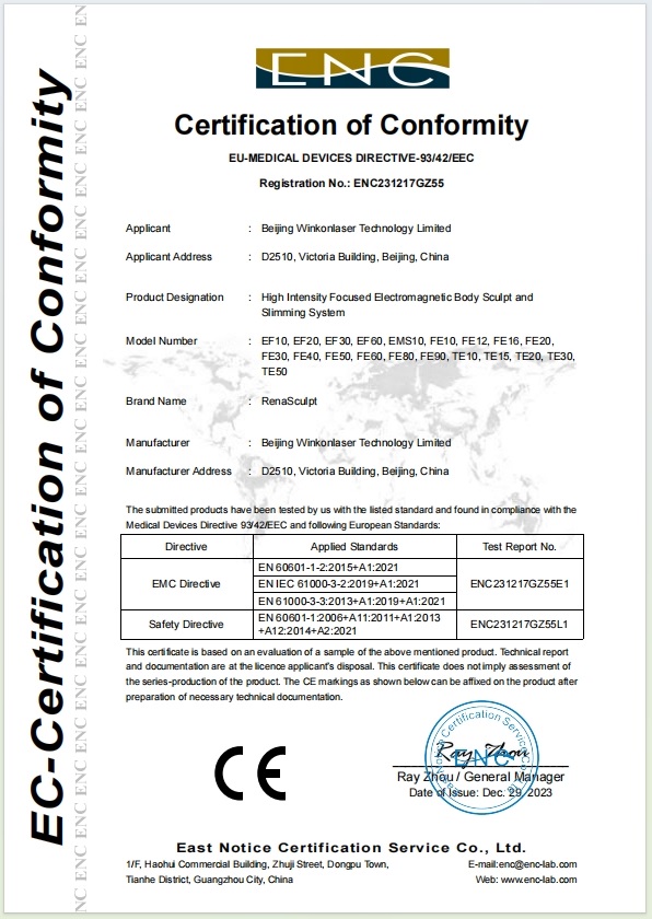CE MDD — EMS Sculpting