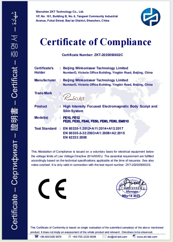CE EMC — EMS Sculpting